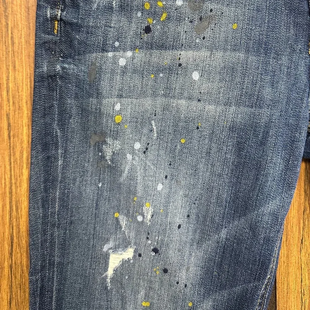 NWT Joe's Jeans Billie Ankle Boyfriend Jean - Sarina Paint Splatter Detail - Picture 5 of 6